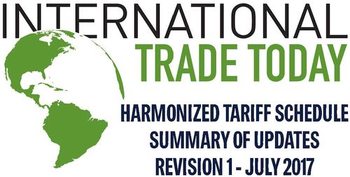 Harmonized Tariff Schedule July 2017 Summary Harmonized Tariff Schedule July 2017 Summary